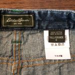 Eddie Bauer  Women’s Straight Denim Skirt With Pleated Hem Size 8Long Photo 3