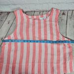 C&C California ‎ Pink Vertical Stripe Button Back Linen Tank Top XL NWT Photo 5