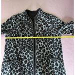 A New Day  Women's M‎ Gray Leopard Print Faux Fur Long Coat Photo 4