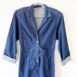 Vintage Blondie and Me Cotton Denim Shirt Dress Women’s Size 9/10 Late 80s Style Photo 2