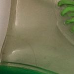 Rock & Candy Clear/Green Jelly Rain Boots Lace Up 6 Cabincore Fisherman Festival Green Photo 7