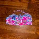 Lilly Pulitzer  Agnes Bustier Bikini Top Pink Isle Last Bud size 10 Photo 2