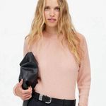 Madewell NWT Ribbed Alpaca-Blend Crewneck Sweater Light Pink Photo 0