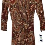 Tommy Hilfiger  Matte Jersey Paisley Shirt Dress Photo 0