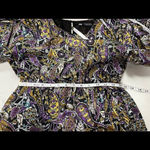 ZARA  Mini Dress Long sleeve Paisley Silky Satin Multicolored party cocktail M Photo 9