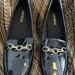 Block Heel Chunky Black Patent Leather Loafers Women's Size 9.5 Jenn Ardor NWOT Photo 0
