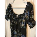 Francesca's Francesca’s Blue Rain blue/black floral mini dress, Size Small Photo 4