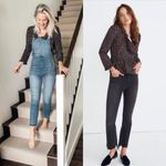 Madewell  Silk Ruffle-Hem Wrap Top Size XXS Starry Night Black Red White Blue Photo 10