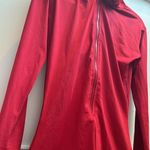 She Devil Costume Zip Up Red Romper Hoodie with Fur Hood Size M Photo 3