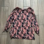 Dress Barn  Ruffled Pink and Black 3/4 Sleeve Blouse Photo 4