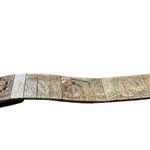 Vintage Silver Tone Floral Etched Adjustable Slider Belt Womens Fashion 70s 80s Photo 5