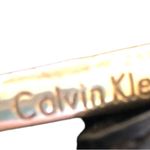 Calvin Klein  Wide Leather/Suede Belt Black Silver Logo Medallion 2.75”W Sz. XL Photo 4