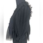 ZARA  Sheer Black Puff Sleeve Blouse Photo 2