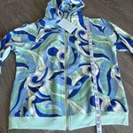 Hill House The Allie Zip Up Hoodie Womens Small Ocean Kaleidoscope Blue Photo 9