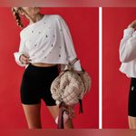 Free People NWOT FP Movement Inspire All Over Buti Layer - white combo - medium Photo 2