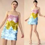 Cynthia Rowley  Daylight Disco Sequin Mini Dress Pink Yellow Blue Size 8 Photo 13