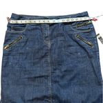 Moschino Love  Denim Mini Skirt Stretchy Blue Jeans Skirt Size L 36" Waist Photo 3