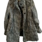 Guess Women's Tweed Overcoat Black Fringe Detail Size XL Casual Fall Photo 6