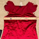 Ann Taylor  Red Dress Floral Sleeveless‎ Silk Wool Blend Party Holiday Size 8 Photo 6