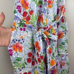 UNTUCKit for Her Sierra Dress Women's 6 White Blue Fruit Print Puff Sleeve NWT Photo 4