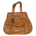 XOXO NWT brown Tan studded  boho hobo handbag tote bag vegan leather retails $89 Photo 0