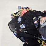 LPA Button Up Midi Dress in Midnight Roses XXS Photo 6