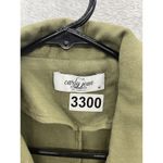 Carly Jean Women's Jacket Trench Belted Olive Green Size Medium Linen Photo 7