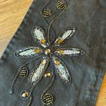 Azi ladies embroidered beaded floral glam denim jeans size 8 Blue Photo 3