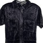 Monrow Black Velvet Shorts Romper‎ nwt Size XS Photo 1