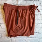 Gilly Hicks  Running Shorts Small Lined Zip Pockets Womens Rust Athletic Work Out Photo 6