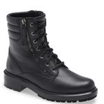 Aquatalia New! LAILA Black Leather Water Resistant Moto Combat Boots Sz 10 $550 Photo 5