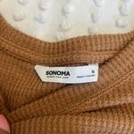 Rust Color Waffle Sweater Brown Size M Photo 2