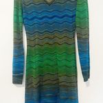 M Missoni Knit Wave Striped Dress Blue Size 6 Photo 0