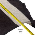 Pure Amici 100% Cashmere Brown and Tan Stripe Crewneck Cozy Cabin Holiday XS Photo 8