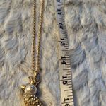 Liz Claiborne  Beautiful Bird w/ Crown Necklace 18” Pearl Head & Gem Stone Body Photo 6