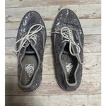 Vans  Silver Sequin Lace Up Sneakers Women's Size 7 Blingy Shoes Photo 1