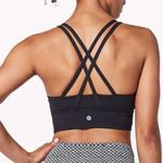 Lululemon  Long Line Energy Sports Bra tank top workout straply padded Black Photo 2