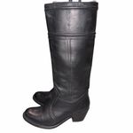 Frye Black Leather Jane Heeled Pull On Tall Boots size 6 Photo 2