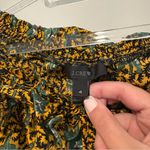 J.Crew Ratti Elephant Print Off-the-Shoulder Ruffle Top Gold Green Size 4 Photo 3
