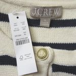 J.Crew NWT Emilie Sweater Lady Jacket in Ivory Navy Stripe Knit Cardigan XL Photo 3