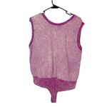 Le lis NWT Le Lis Woman's Sz L Purple Sleeveless Tie Dye Open Back Bodysuit Photo 0
