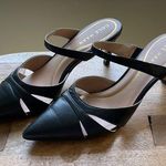 Cole Haan Black Vandam Mules Kitten Heels Shoes Size 6.5 Photo 0