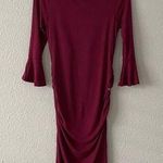Lisa & Lucy Maternity Dress Burgundy Wine NWT Size Small Photo 0