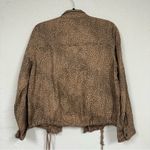 Rails  Tan Animal Print Bomber Jacket Lightweight Coat Womens M Brown Leopard Photo 9