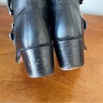 Frye  • Sabrina Double Buckle Boot ankle bootie black leather block heeled moto Photo 13