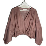 Mustard Seed  Blouse Women's Size S Purple Oversized Boho Photo 0