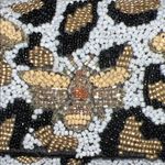 Made From India To You | Bumble Bee Leopard Print Beaded Bag White Photo 3