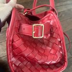 Urban Expression Urban Expressions Kristie Red Woven Satchel, vegan leather Photo 5