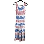 Caution to the Wind NWOT  Tie Dye Jumpsuit Romper Cropped Blue‎ Pink White Small Photo 6