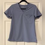 FIGS  Gray Blue Catarina One Pocket Scrub Top Vapor Blue Space Limited Edition XS Photo 1